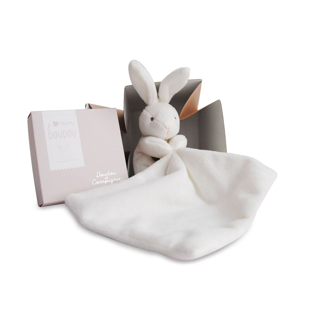 Doudou et Compagnie Plush Bunny with Doudou in Flower Box – Hotaling