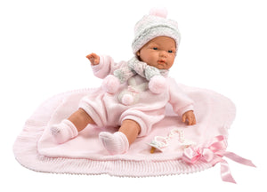 Llorens 15" Soft Body Crying Baby Doll Tatiana with Blanket