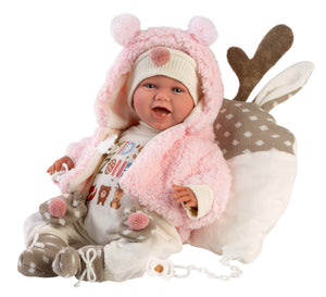 Llorens 16.5" Articulated Newborn Kassidy with Cushion