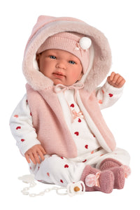 Llorens 17.3" Articulated Crying Newborn Doll Katelyn