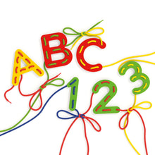 Load image into Gallery viewer, Quercetti Lacing ABC + 123 Play Montessori