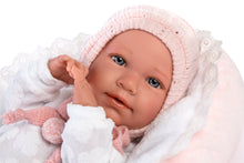 Load image into Gallery viewer, Llorens 16.5&quot; Articulated Newborn Doll Skylar with Bed Cushion