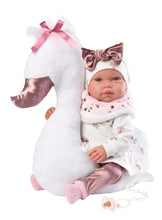 Load image into Gallery viewer, Llorens 17.3&quot; Articulated Newborn Doll Celeste with Swan Cushion