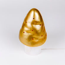 Load image into Gallery viewer, Egmont Lamp - Small Gold Mushroom w/ Plug