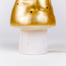 Load image into Gallery viewer, Egmont Lamp - Small Gold Mushroom w/ Plug