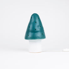 Load image into Gallery viewer, Egmont Lamp - Small Natural Teal Mushroom w/ Plug