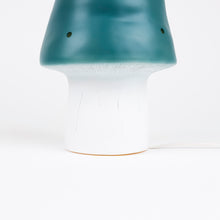 Load image into Gallery viewer, Egmont Lamp - Small Natural Teal Mushroom w/ Plug