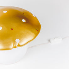 Load image into Gallery viewer, Egmont Lamp - Large Gold Mushroom w/ Plug
