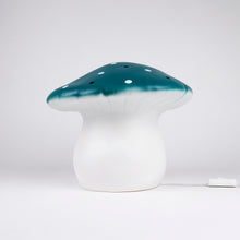 Load image into Gallery viewer, Egmont Lamp - Large Natural Teal Mushroom w/ Plug