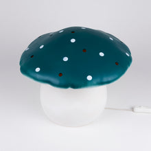 Load image into Gallery viewer, Egmont Lamp - Large Natural Teal Mushroom w/ Plug