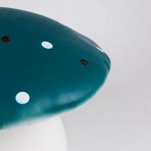 Load image into Gallery viewer, Egmont Lamp - Large Natural Teal Mushroom w/ Plug