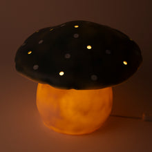 Load image into Gallery viewer, Egmont Lamp - Large Natural Teal Mushroom w/ Plug