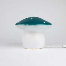 Load image into Gallery viewer, Egmont Lamp - Medium Natural Teal Mushroom w/ Plug