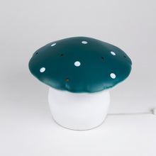 Load image into Gallery viewer, Egmont Lamp - Medium Natural Teal Mushroom w/ Plug