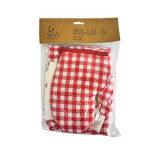 Load image into Gallery viewer, Egmont Toys Red Gingham Chef Set (Apron, Hat and Mitt)