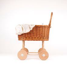 Load image into Gallery viewer, Egmont Toys Wicker Pram Eggshell