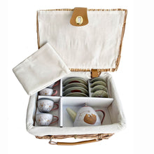 Load image into Gallery viewer, Egmont Toys Forest Tin Tea Set In a Wicker Case
