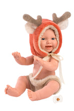 Load image into Gallery viewer, Llorens 11.8&quot; Articulated Little Baby Doll William with Reindeer Hood
