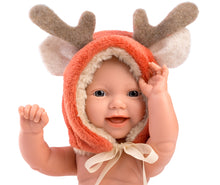 Load image into Gallery viewer, Llorens 11.8&quot; Articulated Little Baby Doll William with Reindeer Hood