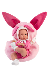 Llorens 13.8" Anatomically-Correct Newborn Doll Myla with Baby Carrier