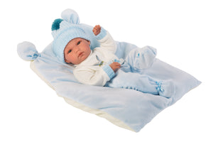 Llorens 13.8" Anatomically-Correct Newborn Doll Cory with Cushion