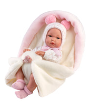 Load image into Gallery viewer, Llorens 13.8&quot; Anatomically-Correct Newborn Esmeralda with Sleeping Bag