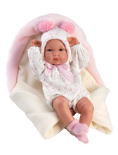 Load image into Gallery viewer, Llorens 13.8&quot; Anatomically-Correct Newborn Esmeralda with Sleeping Bag