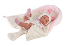 Load image into Gallery viewer, Llorens 13.8&quot; Anatomically-Correct Newborn Esmeralda with Sleeping Bag