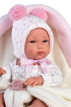 Load image into Gallery viewer, Llorens 13.8&quot; Anatomically-Correct Newborn Esmeralda with Sleeping Bag
