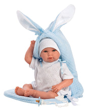Load image into Gallery viewer, Llorens 14.2&quot; Soft Body Newborn Doll Aaron with Hooded Bunny Jacket