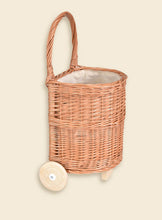 Load image into Gallery viewer, Egmont Toys Wicker Caddy with Natural Fabric