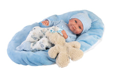 Load image into Gallery viewer, Llorens 15.7&quot; Anatomically-Correct Newborn Doll Alejandro with Cushion and Teddy
