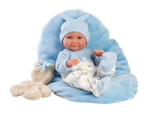 Load image into Gallery viewer, Llorens 15.7&quot; Anatomically-Correct Newborn Doll Alejandro with Cushion and Teddy