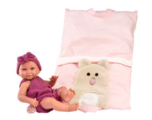Load image into Gallery viewer, Llorens 15.7&quot; Anatomically-Correct Newborn Doll Josefina with Walking Sleeping Bag