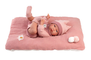 Llorens 15.7" Anatomically-Correct Newborn Doll Kimberly with Cushion