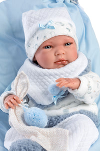 Llorens 15.7" Anatomically-Correct Newborn Doll Andrew with Cushion