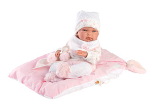 Llorens 15.7" Anatomically-Correct Newborn Doll Adeline with Cushion