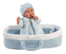 Load image into Gallery viewer, Llorens 16.5&quot; Articulated Crying Newborn Doll Tristan with Carrycot