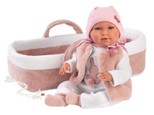 Load image into Gallery viewer, Llorens 16.5&quot; Articulated Crying Newborn Doll Opal with Carrycot