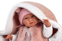 Load image into Gallery viewer, Llorens 16.5&quot; Articulated Crying Newborn Doll Opal with Carrycot