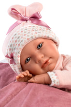 Load image into Gallery viewer, Llorens 16.5&quot; Articulated Crying Newborn Doll Selena with Baby Carrier