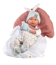 Load image into Gallery viewer, Llorens 16.5&quot; Articulated Crying Newborn Doll Faith with Mushroom Cushion