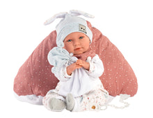 Load image into Gallery viewer, Llorens 16.5&quot; Articulated Crying Newborn Doll Faith with Mushroom Cushion