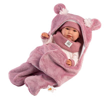 Load image into Gallery viewer, Llorens 16.5&quot; Articulated Newborn Doll Marta with Sleeping Bag