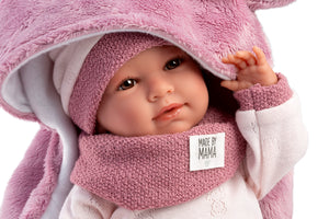Llorens 16.5" Articulated Newborn Doll Marta with Sleeping Bag