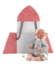 Load image into Gallery viewer, Llorens 16.5&quot; Articulated Newborn Doll Liam with Space Baby Carrier