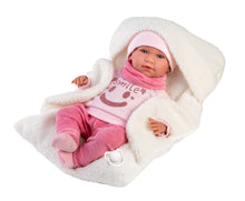 Load image into Gallery viewer, Llorens 16.5" Soft Body Newborn Doll Keira with Baby Carrier