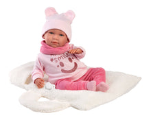 Load image into Gallery viewer, Llorens 16.5" Soft Body Newborn Doll Keira with Baby Carrier