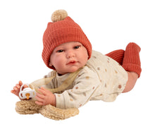 Load image into Gallery viewer, Llorens 17.7&quot; Articulated Newborn Doll Miguel with Heart Shaped Pillow