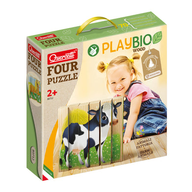 Quercetti Four Puzzle Farm Animals Play Bio